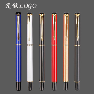 Factory Direct Sales 801 Metal Ball Pen Business Signature Pen Office Water Pen Advertising Gift Pen with Laser Logo