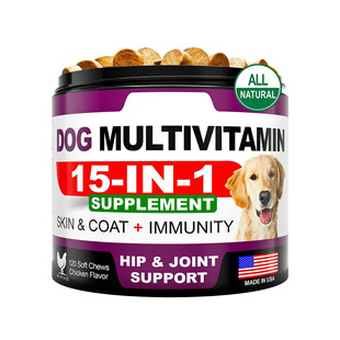 Cross-Border Hot-Selling Pet Multivitamin Chewable Tablets for Dogs’ Hip Joints and Immunity Source Factory Processing