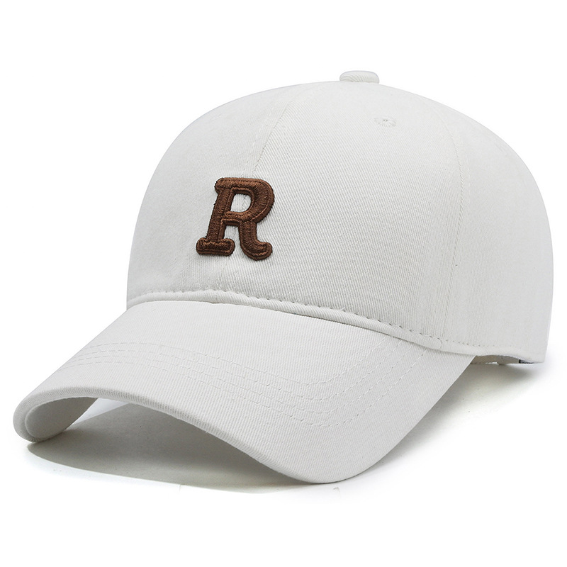 Sombrero de béisbol con borde de cabeza grande estándar R para hombres y mujeres, nuevos estudiantes, primavera y otoño, cara pequeña versión coreana, techo duro, borde corto, pato nuevo