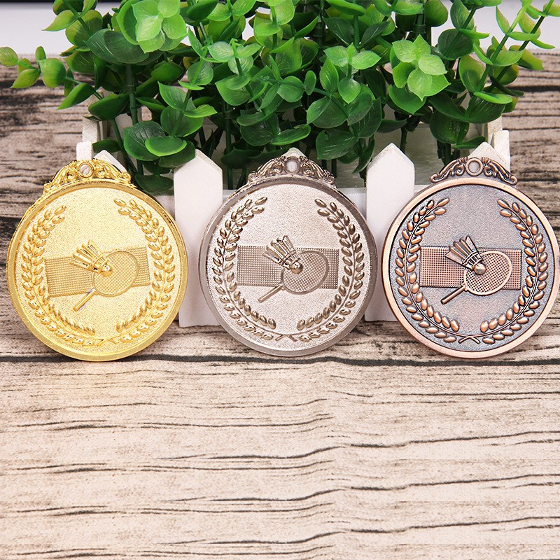 Fabricantes de medallas de bádminton en stock Juegos Juegos