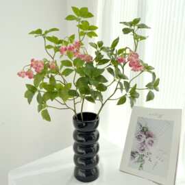 仿真吊钟花手感马醉木花绿植家居插花装饰婚庆园林造景摆设假花叶