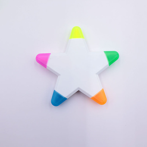 Five-Color Sunflower Fluorescent Pens Children's Painting and Doodle Markers Advertising Gift Promotion Logo Printing Available