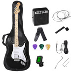 ST型专业电吉他初学者新手入门带5w音箱套装黑色乐器现货单单双