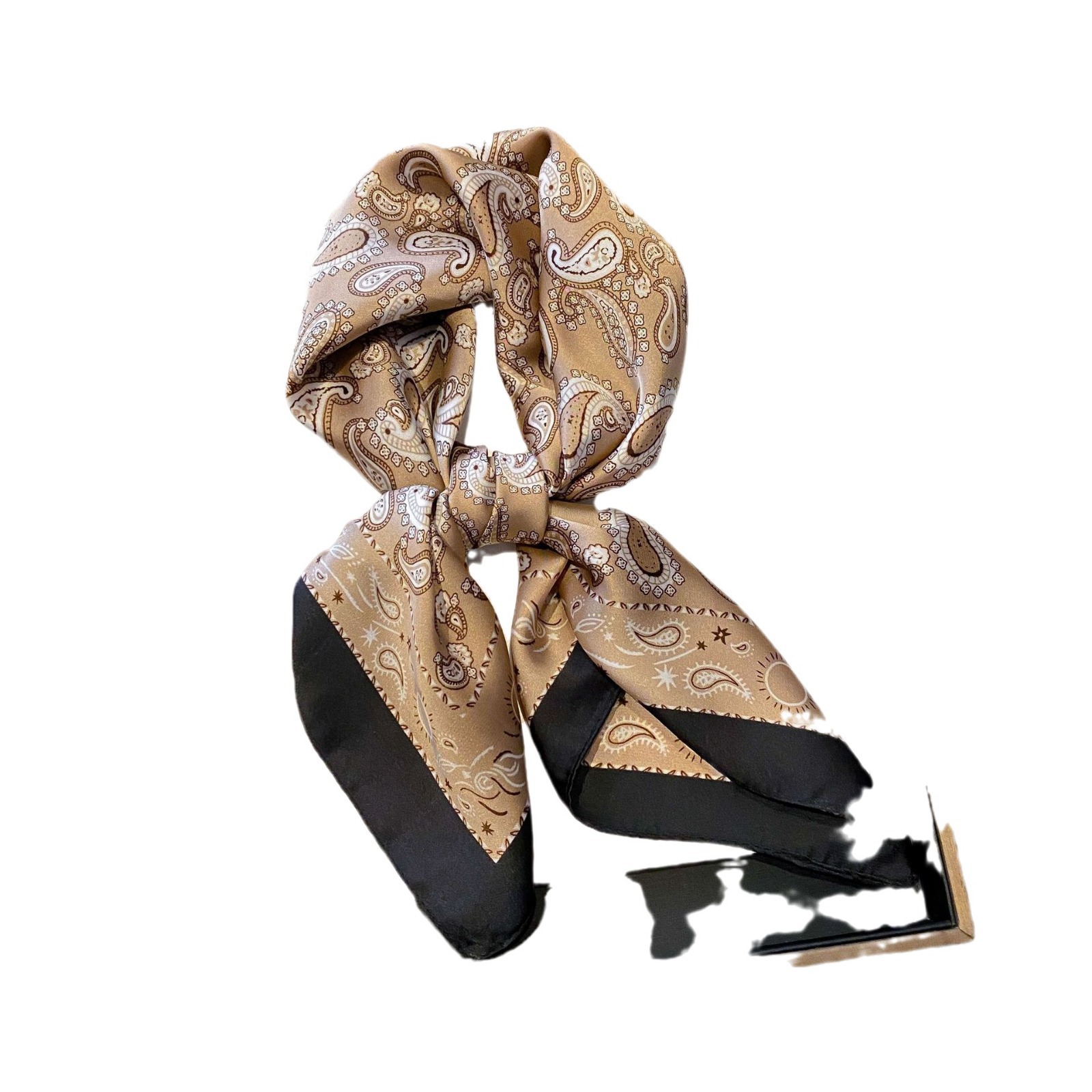 Vintage Paisley Leopardenmuster Seidentuch Quadratisch Für Damen_voghion.com