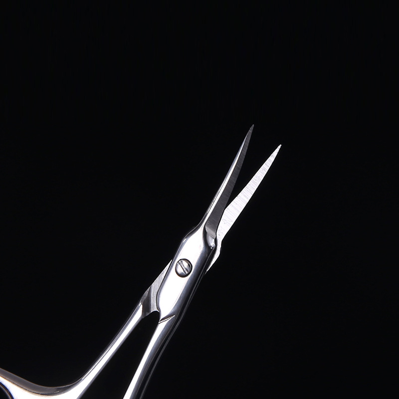 Cortador de cutículas de tercera generación estilo ruso, herramienta de manicura de acero inoxidable ucraniano, tijeras curvas de bricolaje transfronterizas.