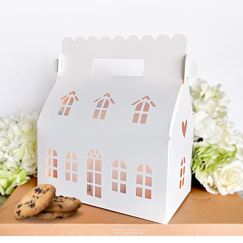 Cross-Border Large Luxury Gift Box for Holidays, Birthday Parties, Snacks, Cookies, with Window, Small House-Shaped Packaging Box