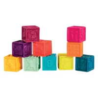 B.toys Цифровые строительные блоки для желчи Младенцы и младенцы могут укус Мягкие резиновые строительные блоки Детские игрушки для укладки и защемления