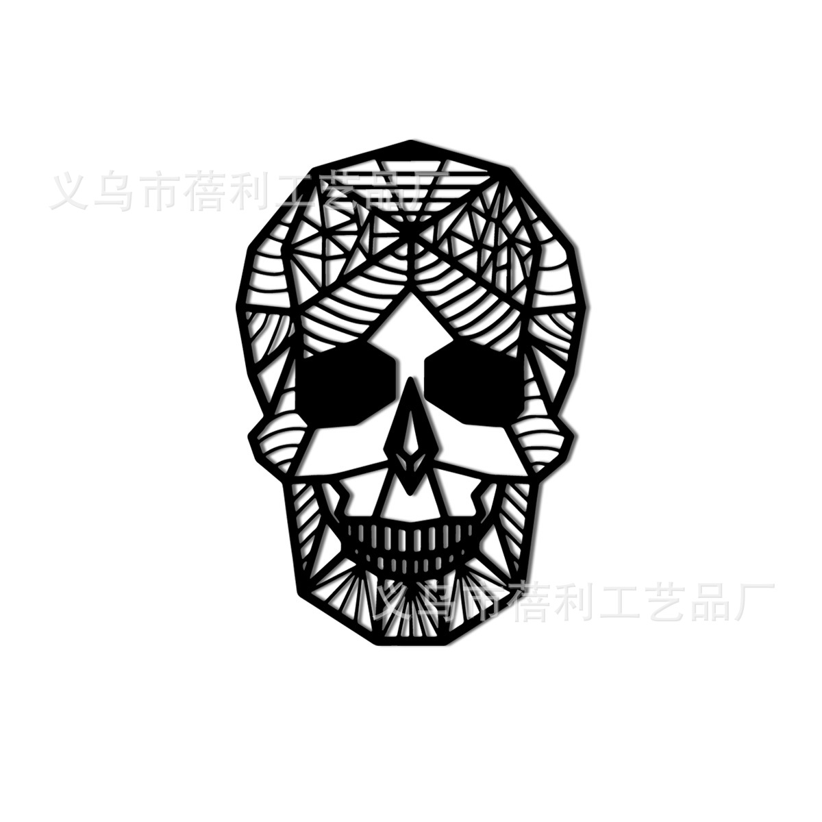 Arte de decoración de pared de Halloween con calavera gótica de estilo explosivo transfronterizo, colgante de pared de decoración del hogar, corte por láser