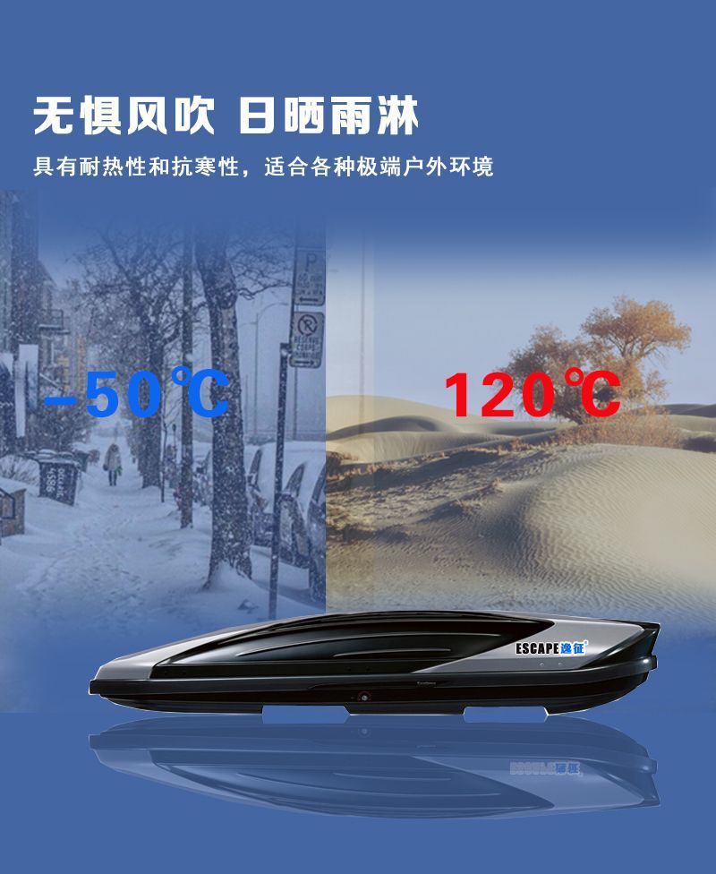 New Waterproof Large-Capacity Car Roof Luggage Box, No-Drill Suv Travel Box, Ultra-Thin Universal Luggage Rack