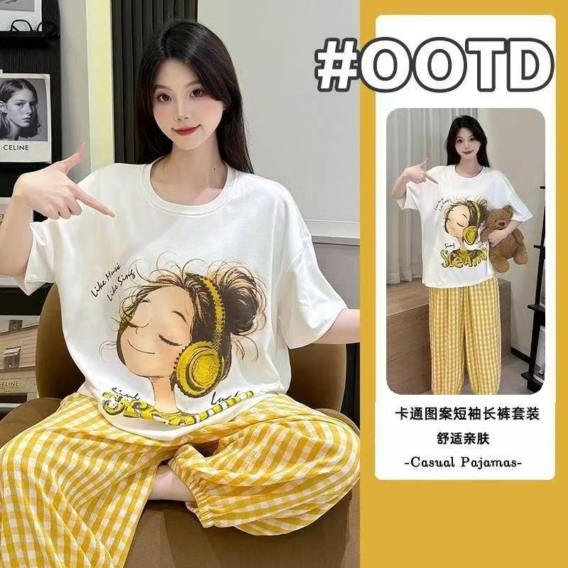 2025 dulce y lindo pijamas de niña, pantalones de manga corta de verano para mujer, ropa de hogar delgada para uso japonés, primavera y verano image 52