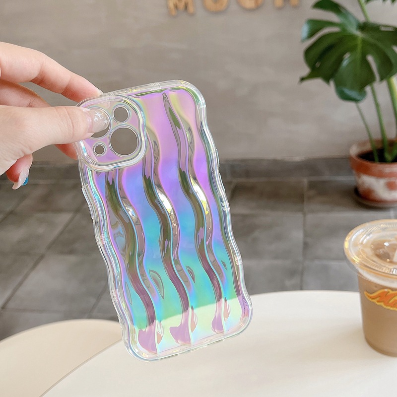 Capa de telemóvel galvanizada com ondas para iphone 14 pro max_voghion.com
