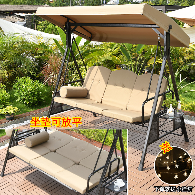 파나마 스윙 카키 3 인용 플랫 쿠션