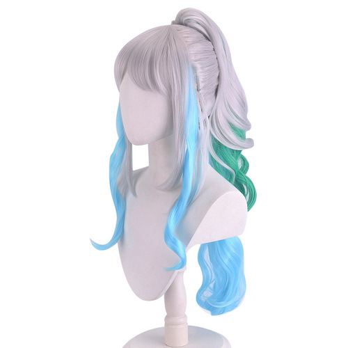 One Piece Straw Hat Grand Line Cosplay Wig: Tora (White and Black Gradient)
