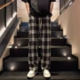 宽松格子春秋休闲长裤