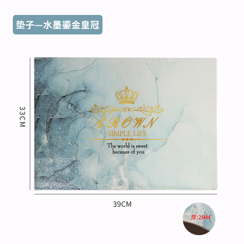 Colchoneta - corona dorada en tinta y lavado