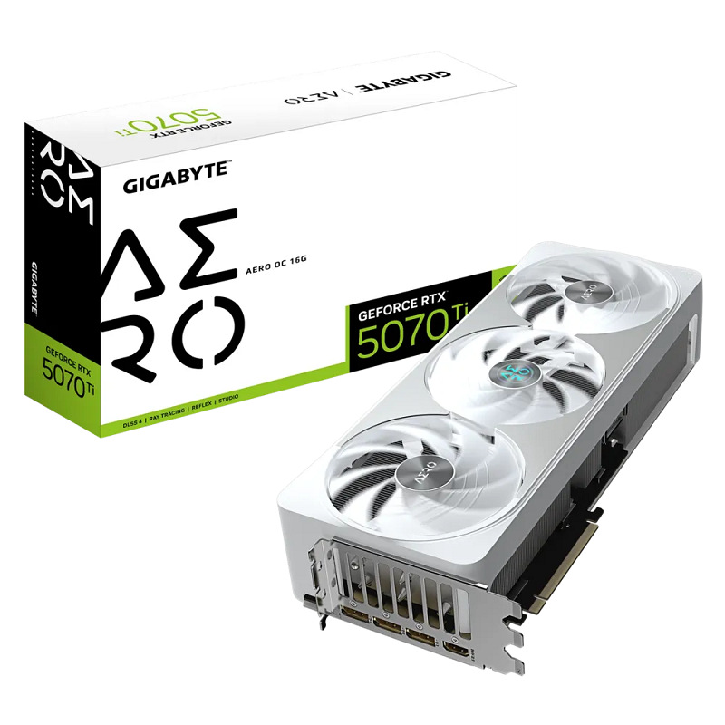 Snow Eagle Geforce Rtx 5070 Ti Aero Oc 16g Dlss4 E-Sports Gaming Ai Graphics Card