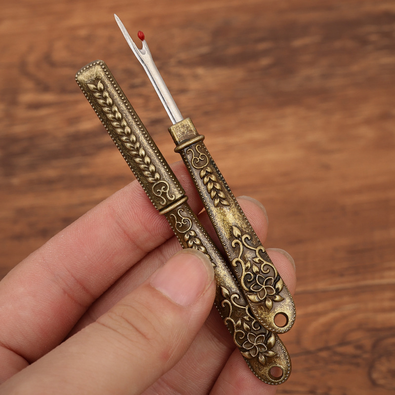 Mini cortador de alambre pequeño, separador de alambre de metal retro, recolector de alambre de bordado de punto de cruz, orificio de ojo de botón abierto, portátil para el hogar