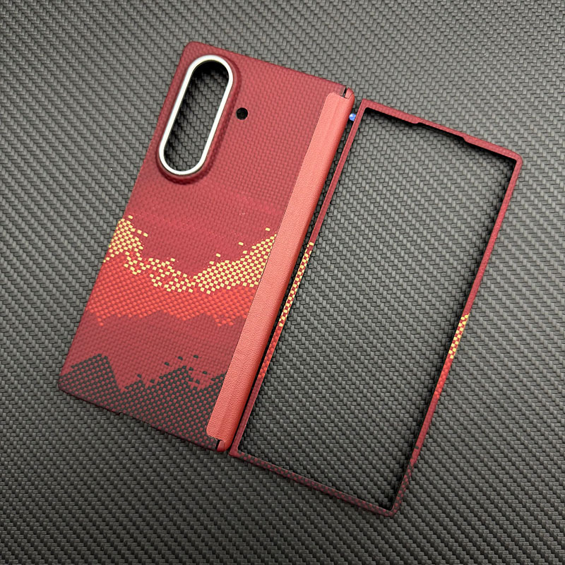 Samsung zfold7 磁気ケブラー アラミド繊維素材の浮き編みプロセス携帯電話ケース磁気吸引に適しています。|undefined