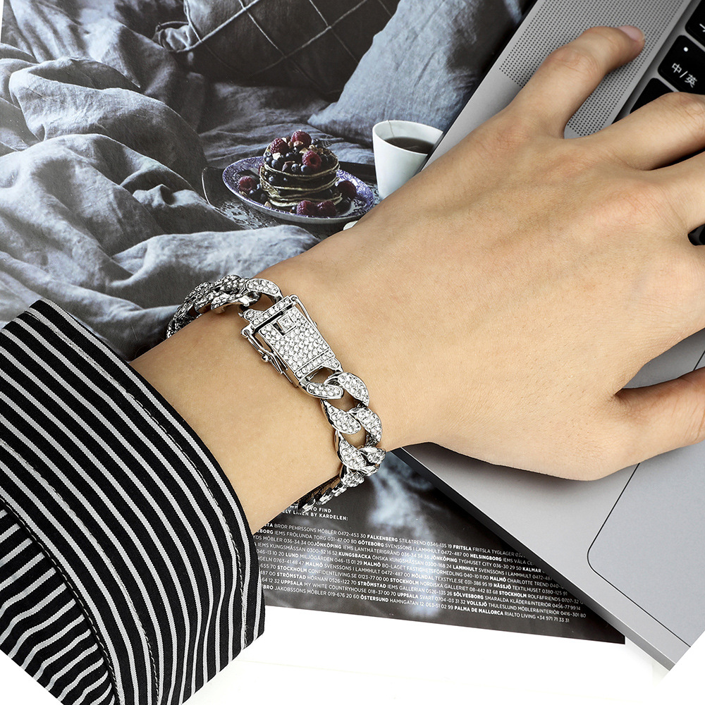 Cuban Link Bracelet Men’s Fine Diamond Chain Jewellery Classic_voghion.com