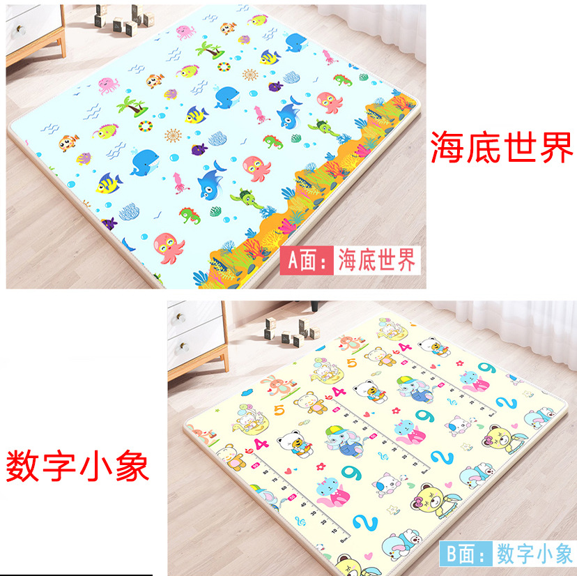 Almohadilla para gatear para bebé XPE plegable y engrosado para el hogar del bebé Almohadilla para gatear para la sala de estar Alfombrilla de espuma para niños insípida