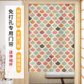 日式和风门帘家用卧室半帘房间布帘厨房卫生间遮挡隐私隔断帘