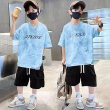 男童夏装短袖t恤2025韩版新款中大儿童夏季薄款速干炸街体恤上衣t