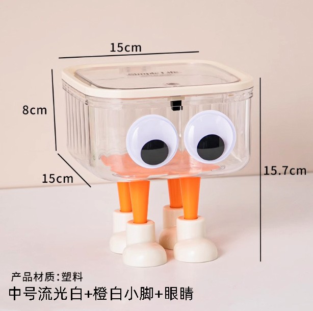 Streamer Trắng Vừa + Mắt + Chân