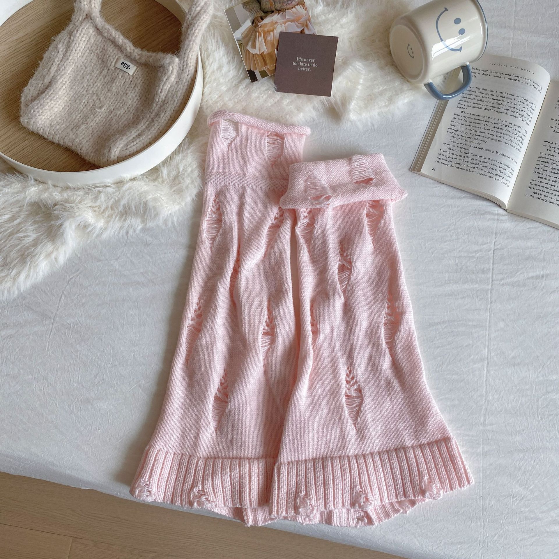 Apparel Accessories Fashionable Knit Leg Warmers For Women - High Tube, Wide Flared Cuff, Japanese Style, Breathable & Comfortable, Winter/Spring/Fall_voghion.com