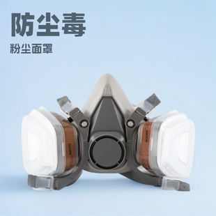 Dust Mask, Dust-Proof Gas Mask, 6200 Gas Mask, Spray Paint Gas Mask, Polishing, Decoration, Pesticide and Chemical Industry