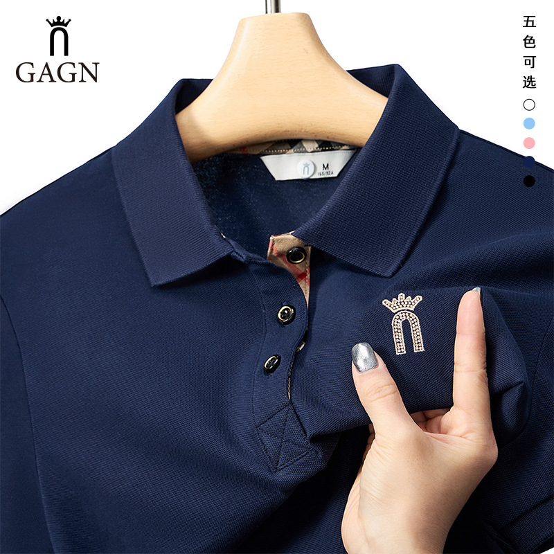 Gagn2025 Popular Tops for Women, One Piece Drop Shipping, Pure Cotton, Comfortable, Non-Pilling, Fashionable and Versatile, Can Be Customized for Group