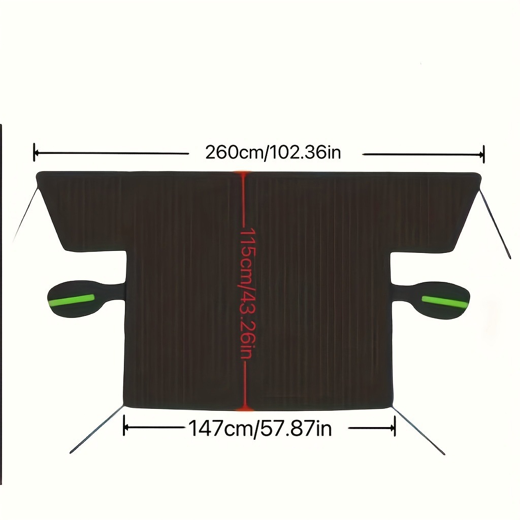 Car snow cover for front windshield, anti-snow and anti-frost cover with camera window, side mirror cover, thickened and waterproof for all seasons