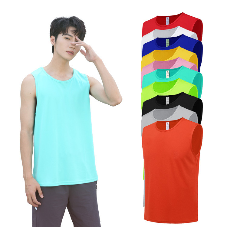 Chaleco deportivo para hombres de verano running fitness hielo rápido secado baloncesto entrenamiento de pista y campo camiseta sin mangas hombre hombro