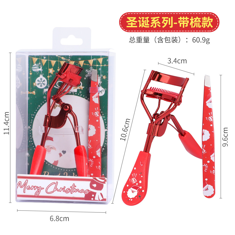 Nueva serie de Navidad ceja pinzas de cejas pequeñas pinzas de cejas empaque exquisito cejas pinzas de cejas al por mayor transfronterizo para cejas pinzas