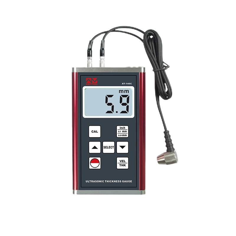 AT-140C Ультразвуковой толщиномер Детектор толщины Цифровой дисплей Прибор для измерения толщины