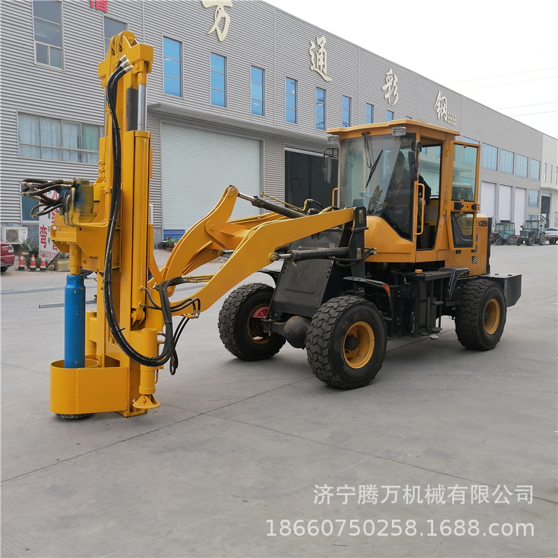 装载机潜孔钻机厂家 930四驱越野底盘 双油缸加压打孔更省劲