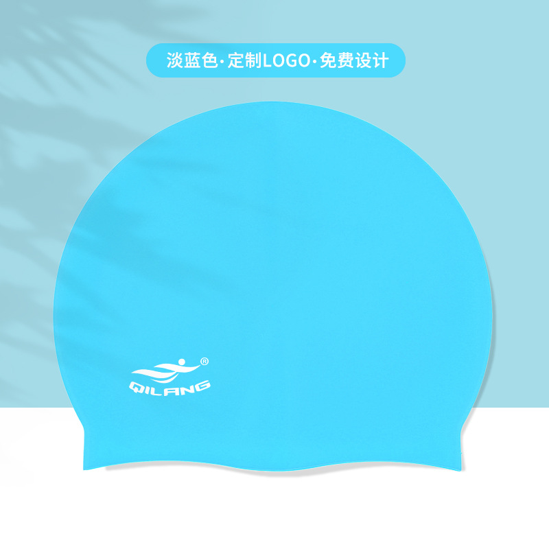 Adultos y niños sombreros de silicona personalizados logotipo de impresión de dibujo de muestra OEM sin estrangular sombreros de buceo fuente de trabajo