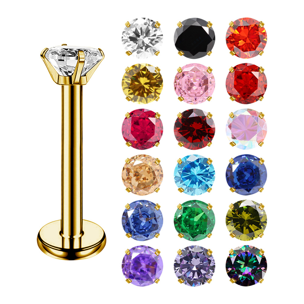 Piercing naso zircone donna orecchino a quattro griffe_voghion.com