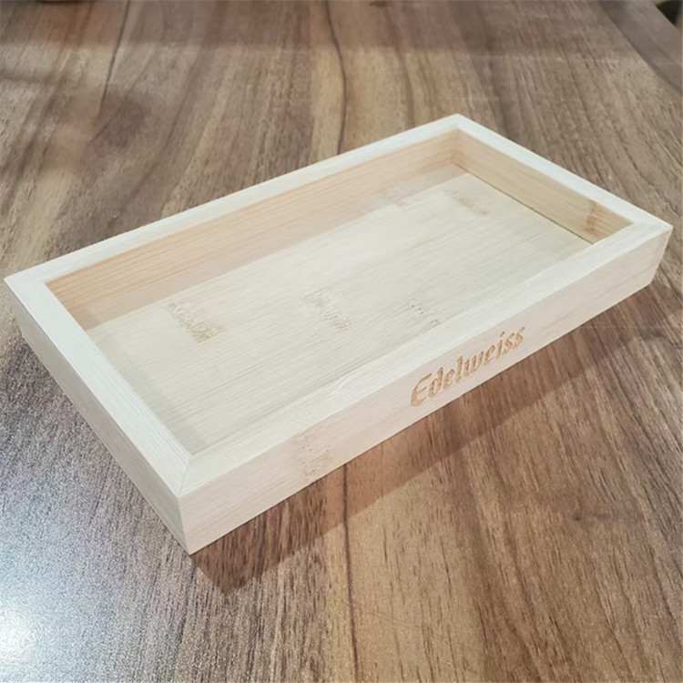 Bandeja rectangular de bambú y madera ins plato de estilo japonés almacenamiento en el hogar postre plato de pastel té y dim sum plato de madera