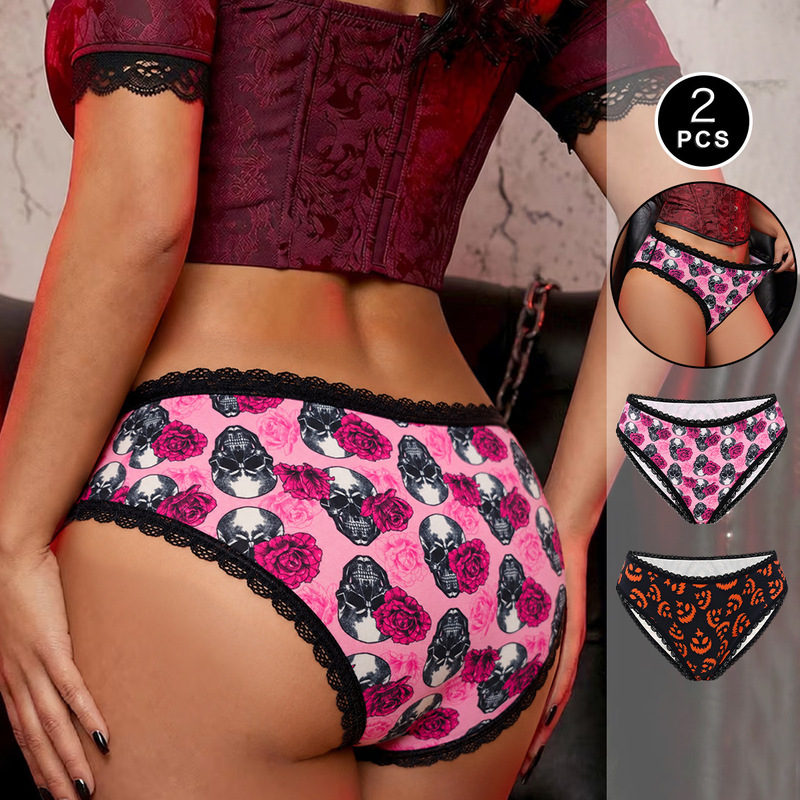 Cross-Border European and American New Hot-Selling Halloween Witch Sexy Briefs Seamless Sexy Low-Waist Underwear Ready for Sale Cross-Border European and American New Hot-Selling Halloween Witch Sexy Briefs Seamless Sexy Low-Waist Underwear Ready for Sale