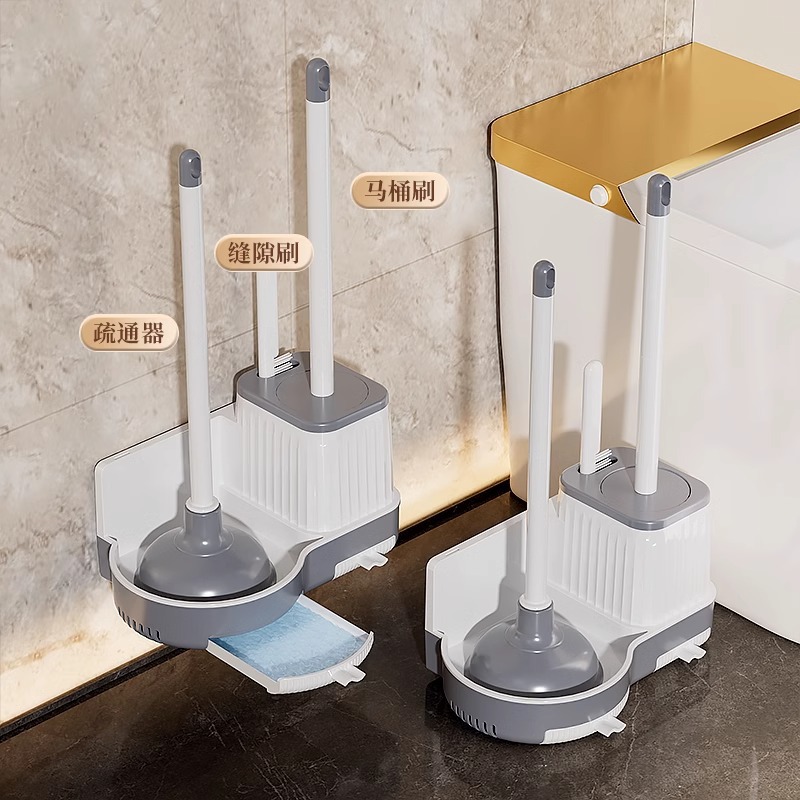 Dredge wall-mounted toilet brush household toilet clogging skin suction suit cleaning brush pipe dredge toilet
