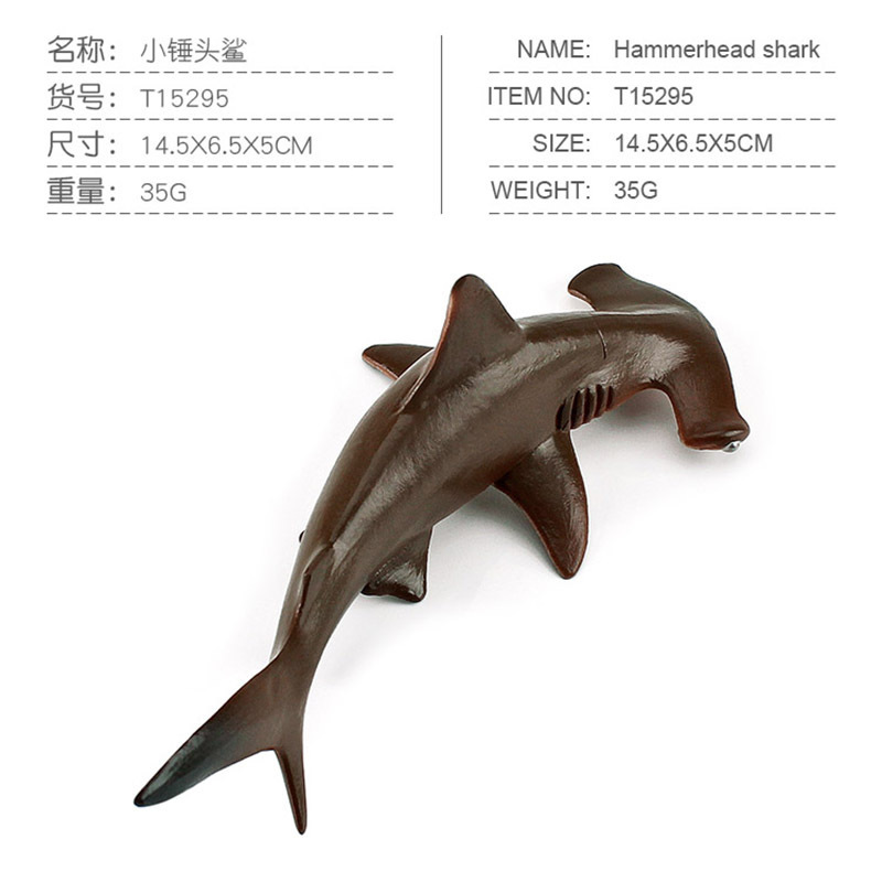 Transfronterizo Amazon niños simulación cognitiva animal marino tiburón martillo modelo Vida Marina tiburón decoración juguete