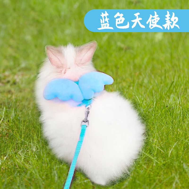 Cuerda de tracción de conejo antideslizante suministros de conejo enano anti-rotura ajustable cadena especial mascota conejo cuerda telescópica