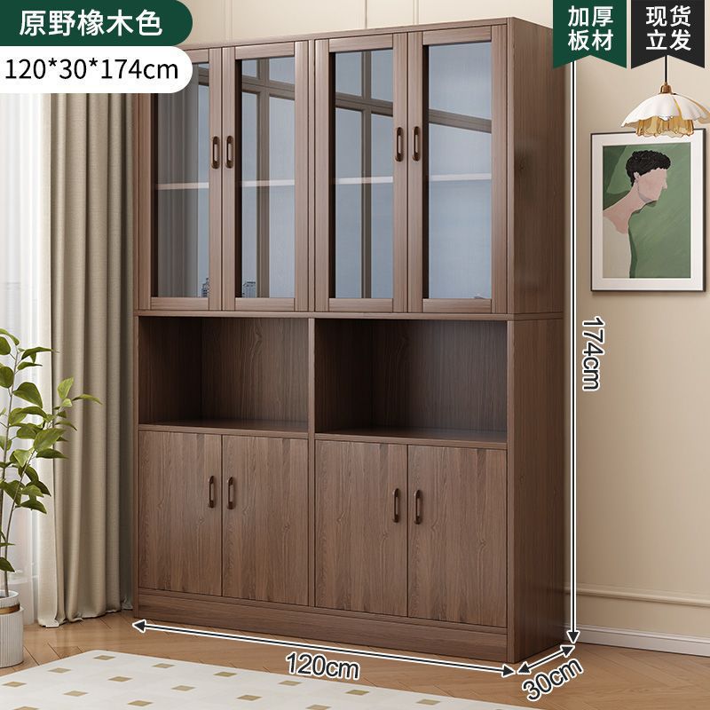 [문 8개, 수납공간 2개] 대형 전나무 호두색 120cm