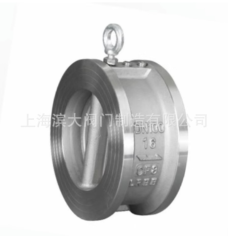 滨大阀门316不锈钢H76W-16P蝶形双瓣对夹式止回阀DN50-DN300
