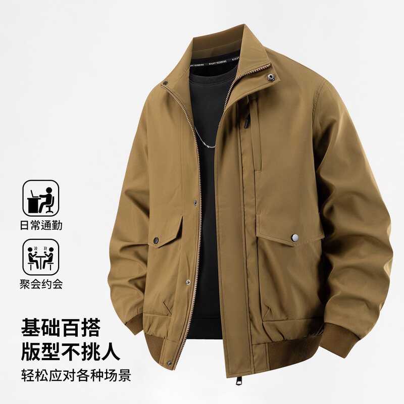 Men's Casual American-Style Trendy Brand Jacket, Cross-Border Second-Hand Men's Clothing, Large Size Windproof and Waterproof Coat