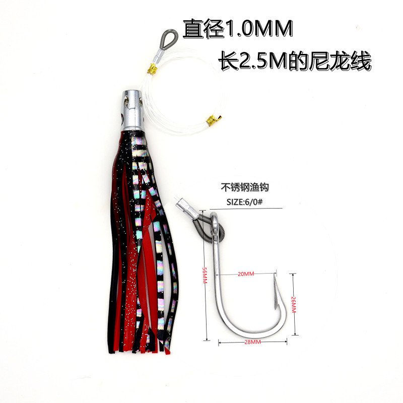 Cabeza de metal arrastre cebo de pesca aceite del Sur cebo falso cebo de Pesca de Mar oro pistola bandera peces Pacífico Sur Islas Salomón 6,5 pulgadas 54G