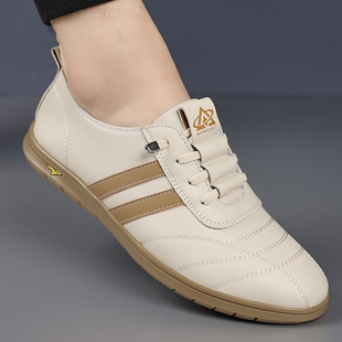 Cross-Border Men's Shoes 2025 Summer New Versatile Trendy Slip-On Casual Leather Shoes Soft Sole Soft Surface Anti-Slip Driving Shoes