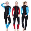 2025款潜水服女3mm前拉链保暖潜水衣防晒游泳衣长袖浮潜服
