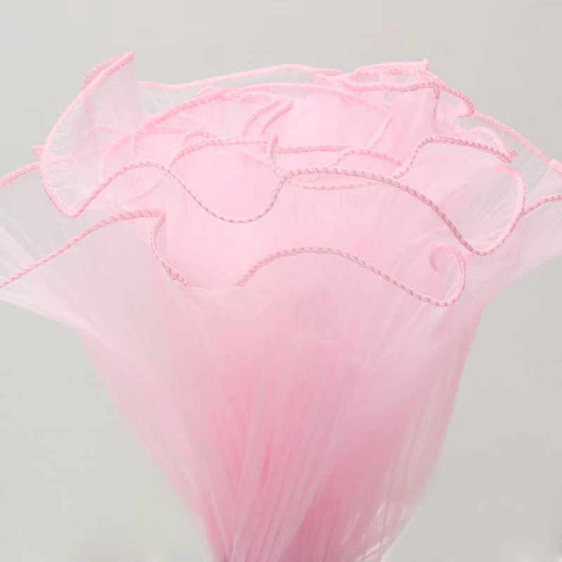 Hilo de aerosol de perlas de estilo coreano plisado hilo de perlas DIY bolsa de hilo de flores forro de hilo de malla de flores materiales de embalaje al por mayor