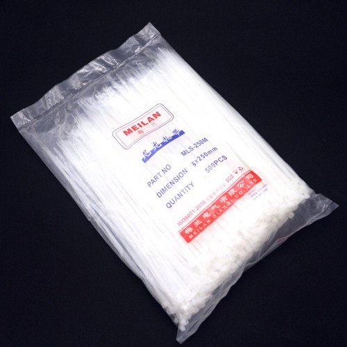 Nylon cable tie 4*200mm self-locking cable tie black and white plastic cable tie cable bundle tie wire